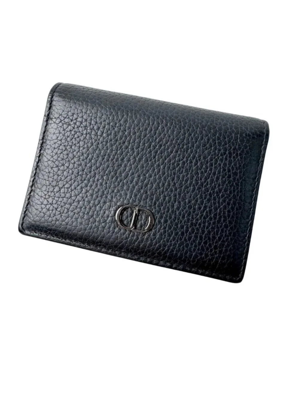 Dior Business Card Holder Leather Black